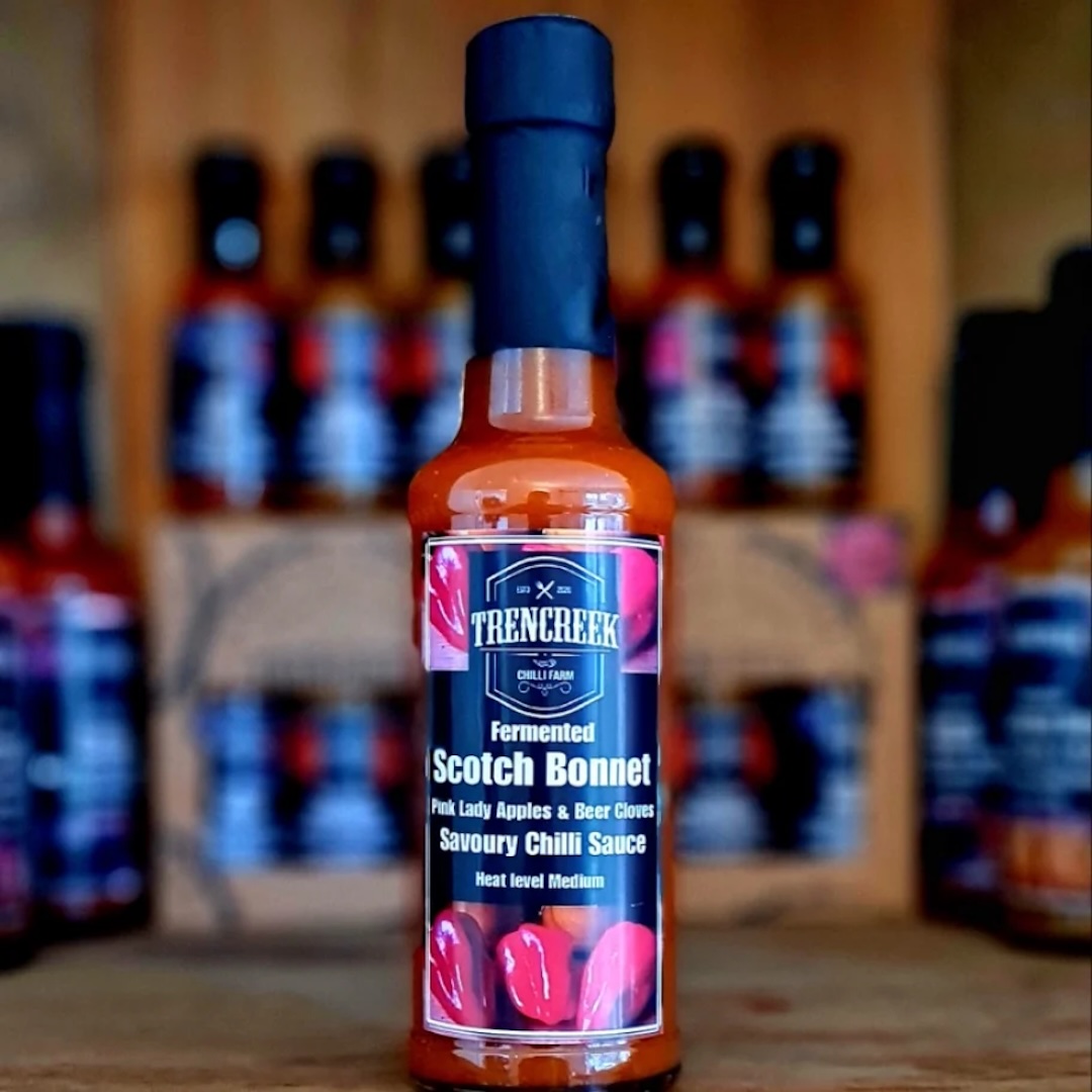 Trencreek Chilli Farm : Scotch Bonnet, Pink Lady Apples and Cloves (150ml) 5.95