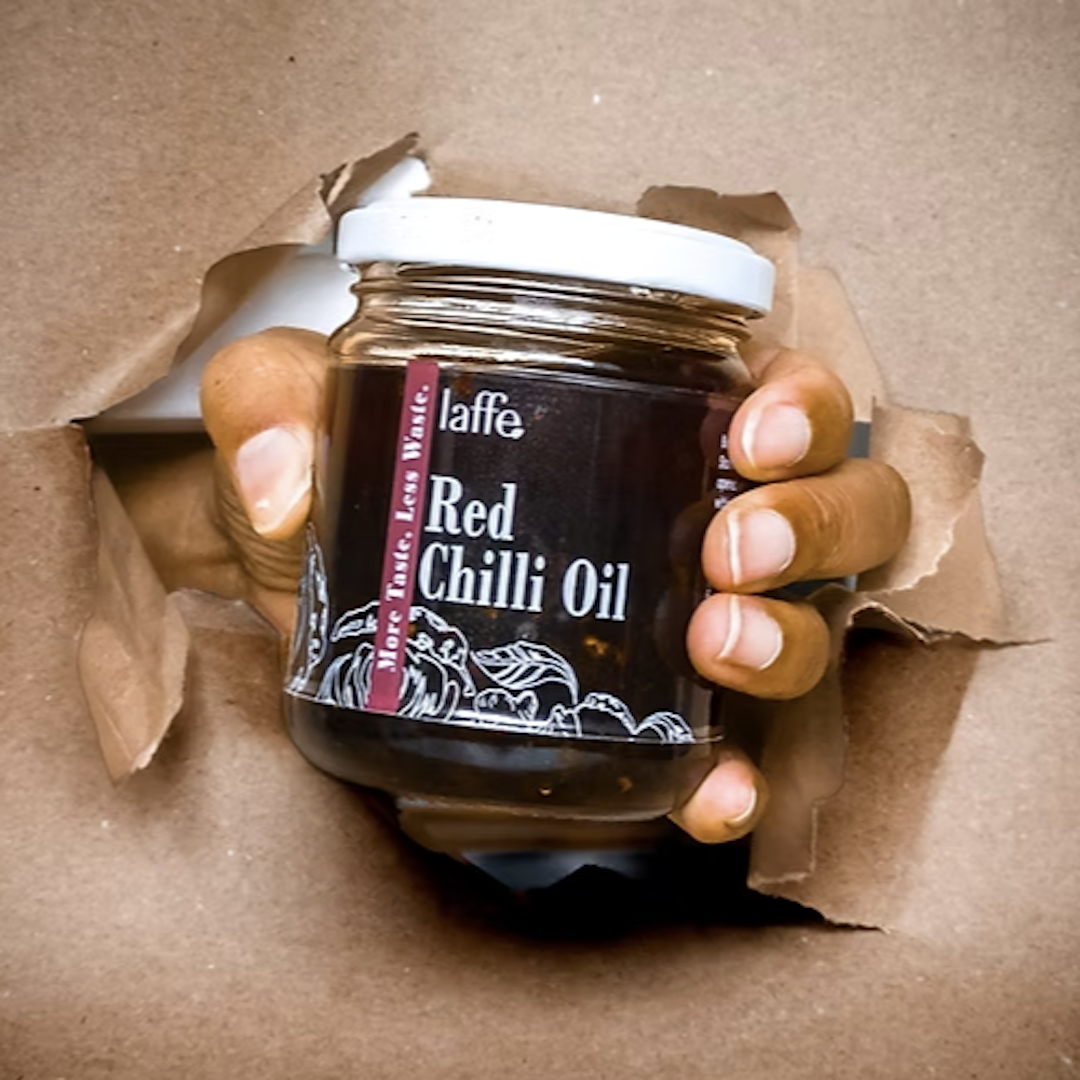 Red Chilli Oil Using Coffee Chaff (165ml) by Laffe