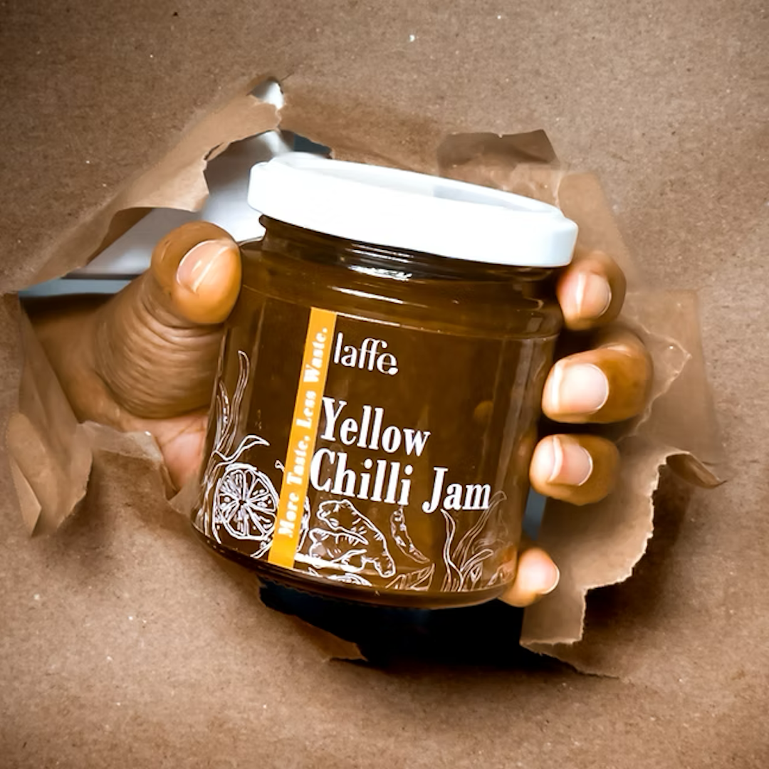 Yellow Chilli Jam Using Coffee Chaff (210g) by Laffe