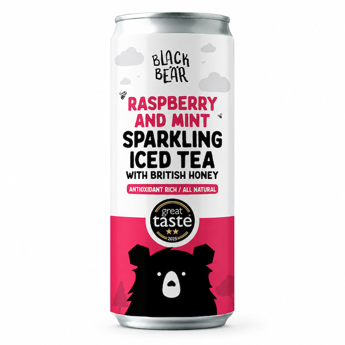 Raspberry & Mint Cold Brewed Sparkling Tea with Pure British Honey (24 x 250ml)
